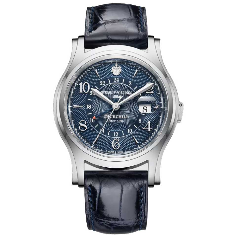CUERVO Y SOBRINOS - CHURCHILL 1896 GMT 2811.1GMTB WATCH