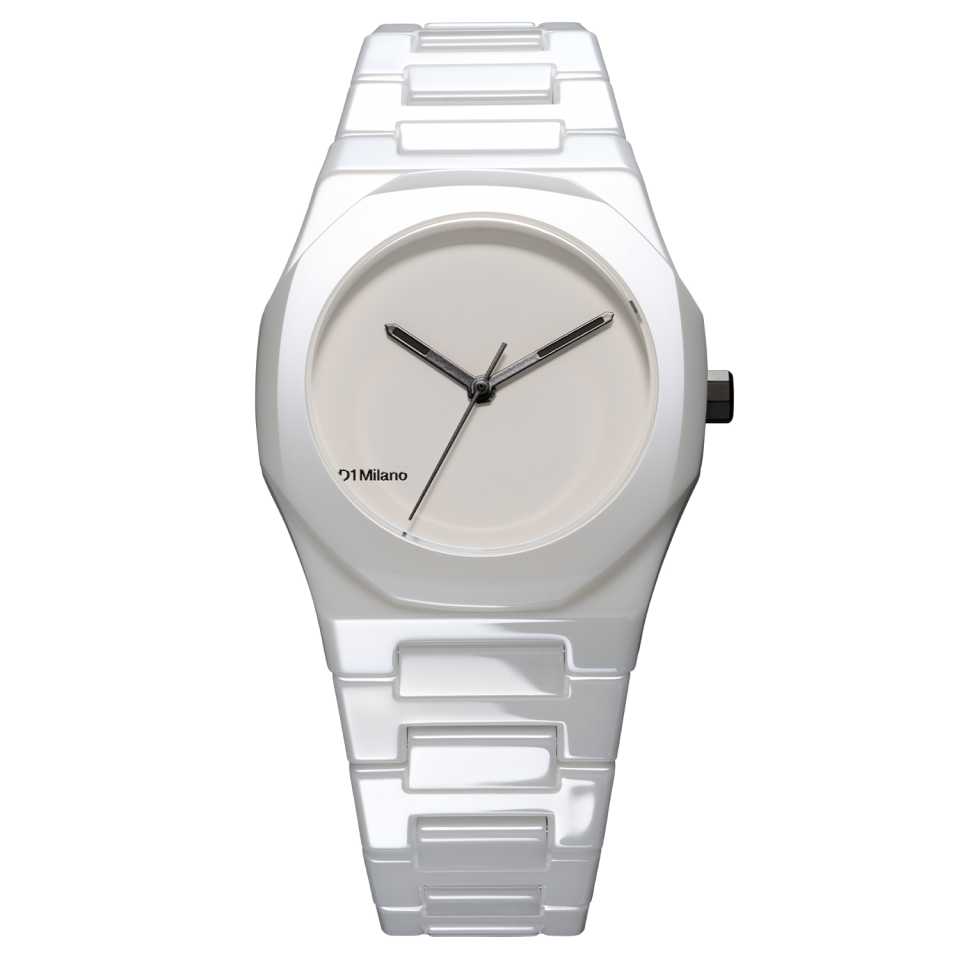 D1 MILANO - OROLOGIO CERAMICA 37 MM PURE WHITE