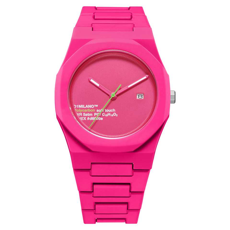 D1 MILANO - POLYCARBON HOT PINK PCBJ32 WATCH