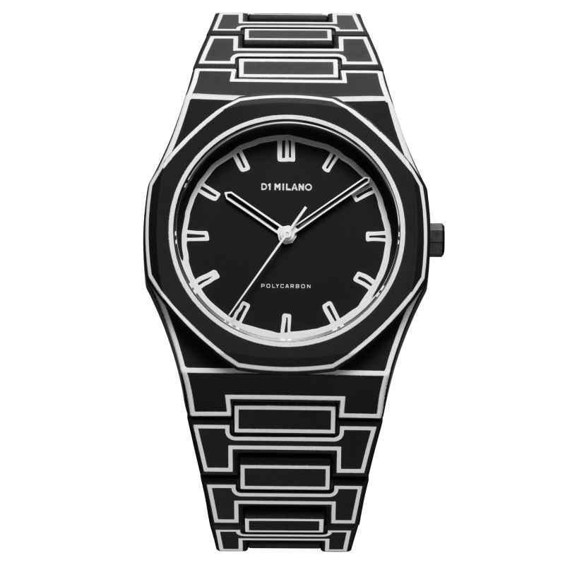 D1 MILANO - POLYCARBON 40.5 MM BLACK SKETCH WATCH