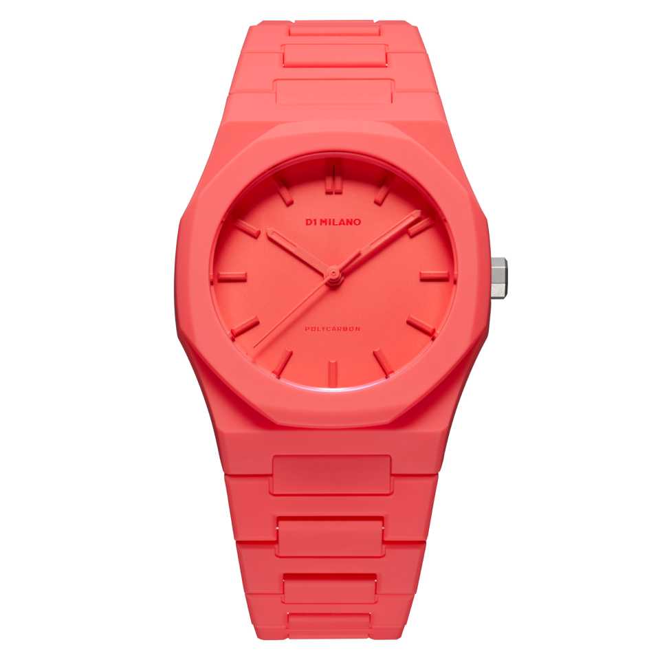 D1 MILANO - OROLOGIO POLYCARBON 37 MM CORAL