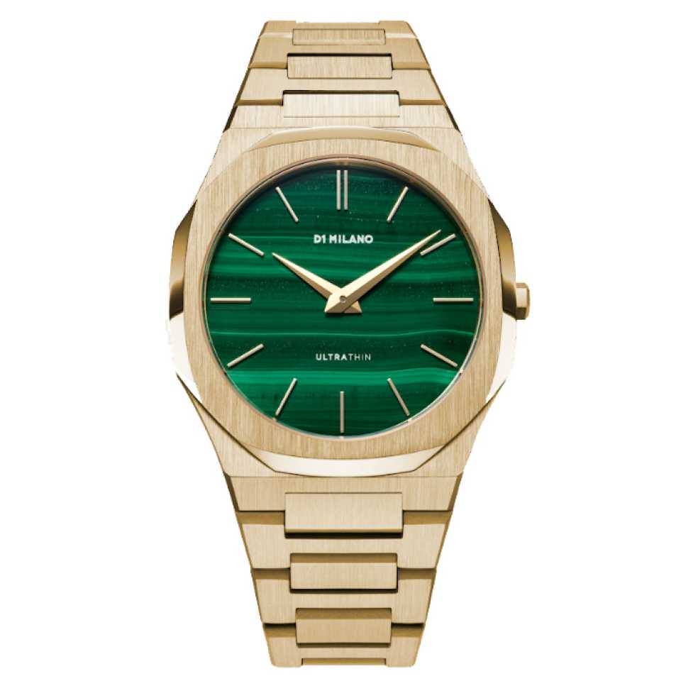 D1 MILANO - OROLOGIO ULTRA THIN 40 MM MALACHITE UTBJ30