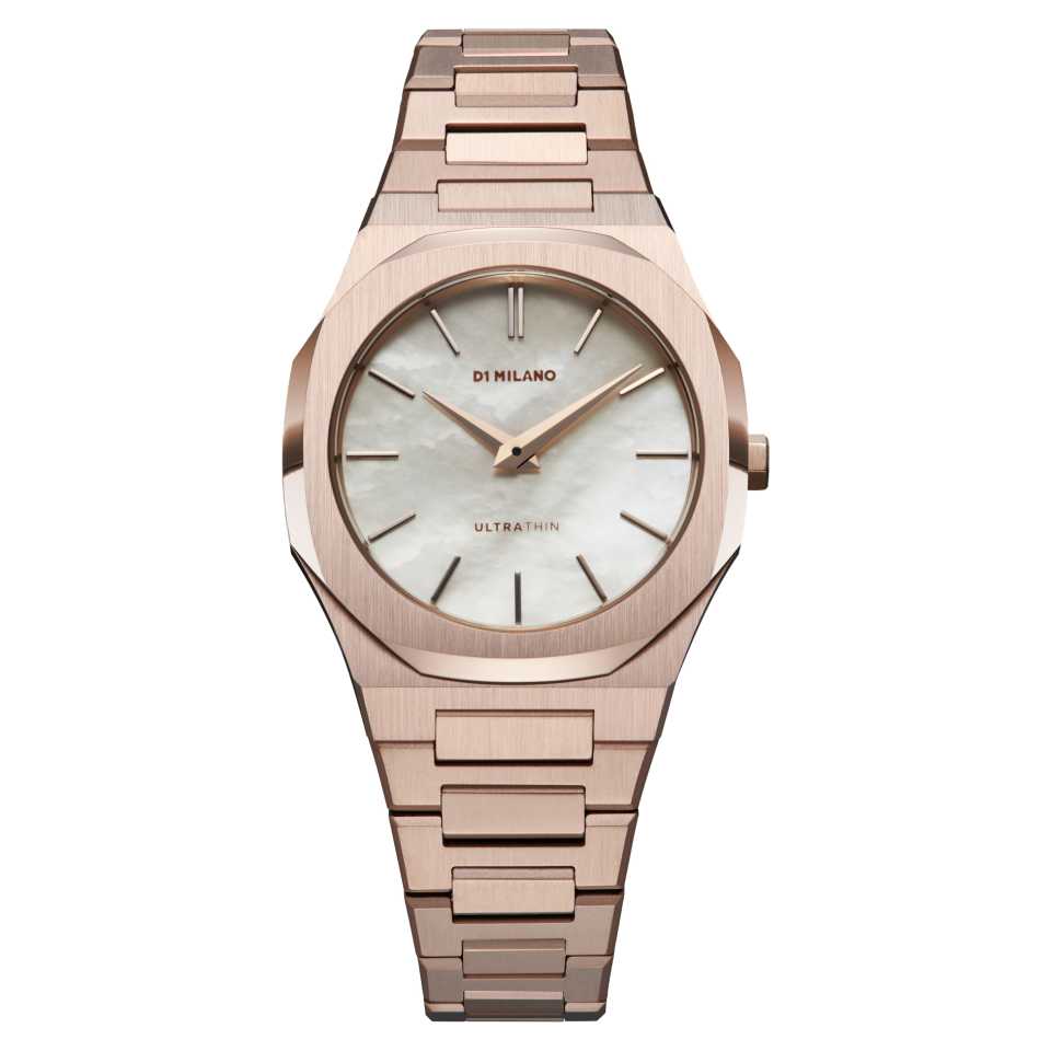 D1 MILANO - OROLOGIO ULTRA THIN BRACELET 34 MM MOP CHAMPAGNE UTBL20