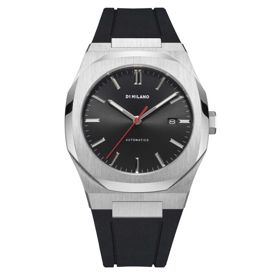 D1 MILANO - OROLOGIO AUTOMATIC RUBBER 41.5 MM - RETRO RED D1-ATRJ10