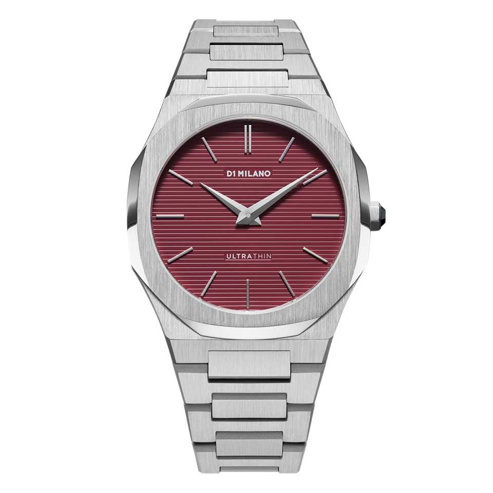 D1 MILANO - BORDEAUX ULTRA THIN BRACELET WATCH 40 MM