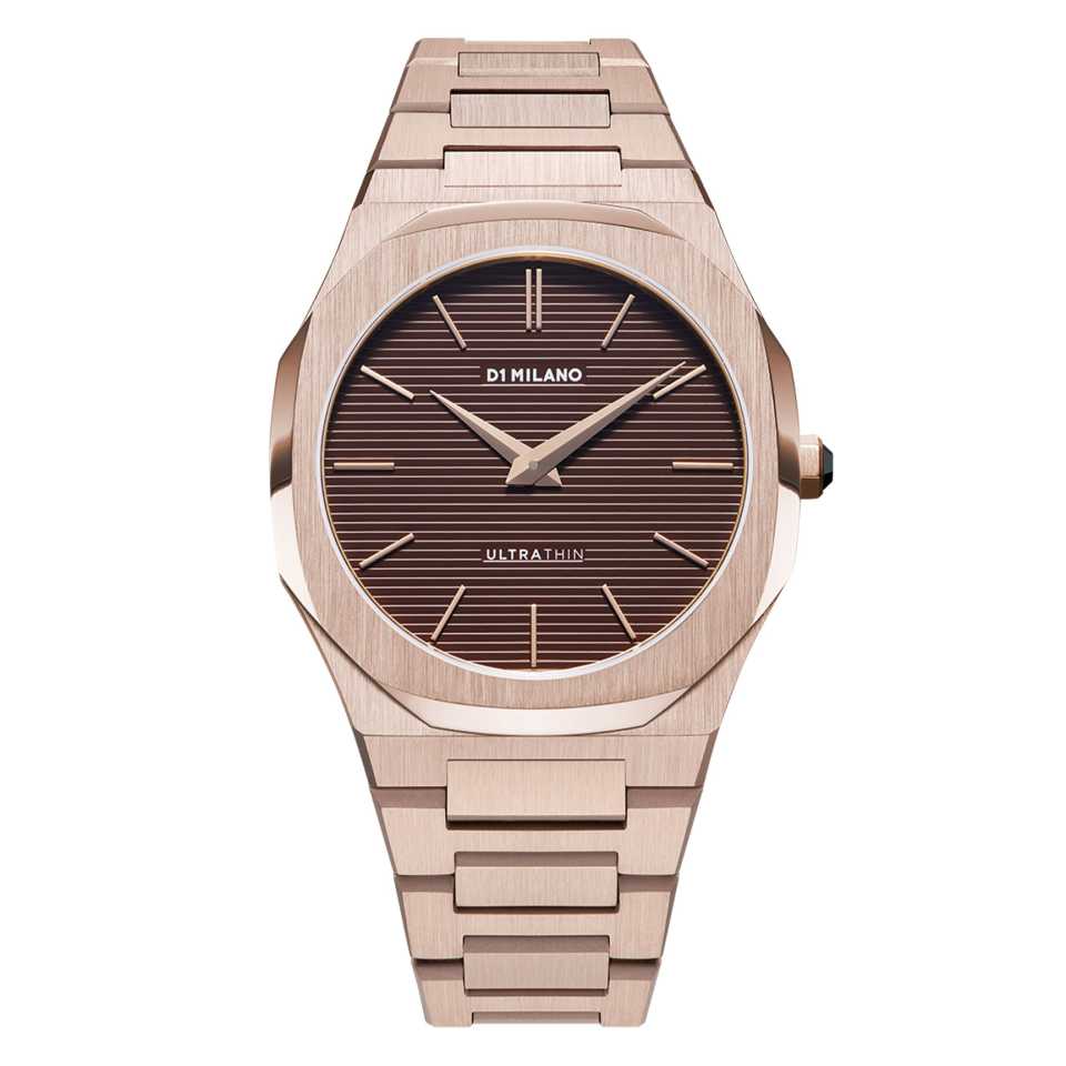 D1 MILANO - CHAMPAGNE BROWN ULTRA THIN BRACELET WATCH