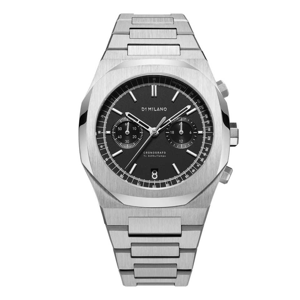 D1 MILANO - OROLOGIO CRONOGRAFO ARGENTO