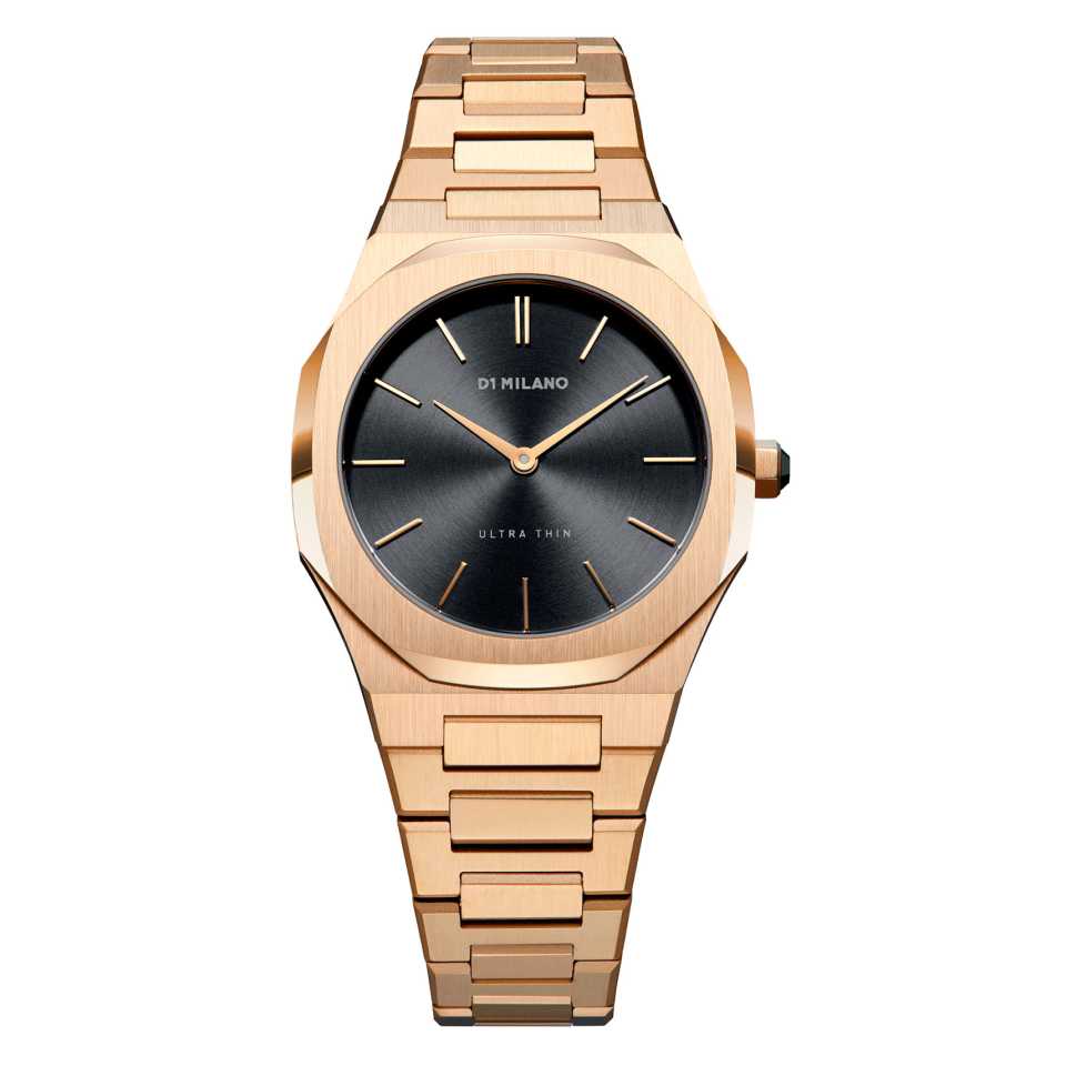 D1 MILANO - OROLOGIO GOLD NIGHT ULTRA THIN BRACELET 34 MM  