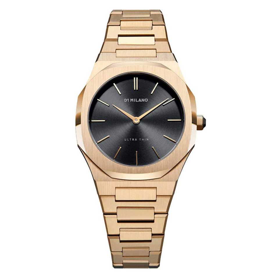 D1 MILANO - OROLOGIO GOLD NIGHT ULTRA THIN BRACELET 34 MM D1-UTBL07