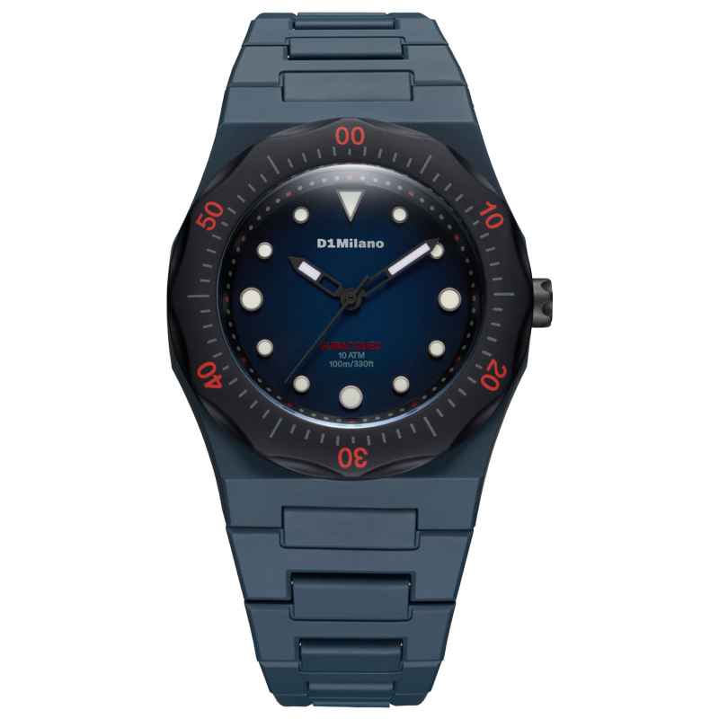 D1 MILANO - OROLOGIO POLYCARBON DIVER BLU 