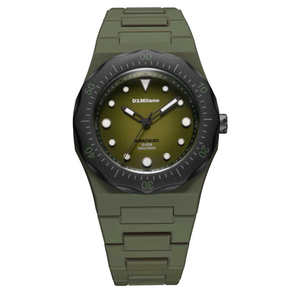 D1 MILANO - POLYCARBON DIVER GREEN WATCH