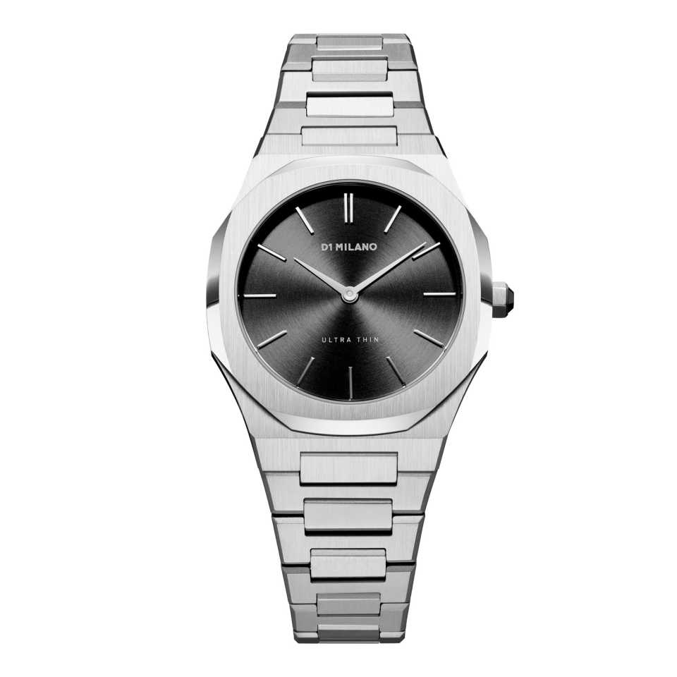 D1 MILANO - OROLOGIO SILVER NIGHT ULTRA THIN BRACELET 34 MM