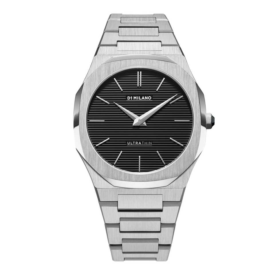 D1 MILANO - SILVER BROWN ULTRA THIN BRACELET WATCH