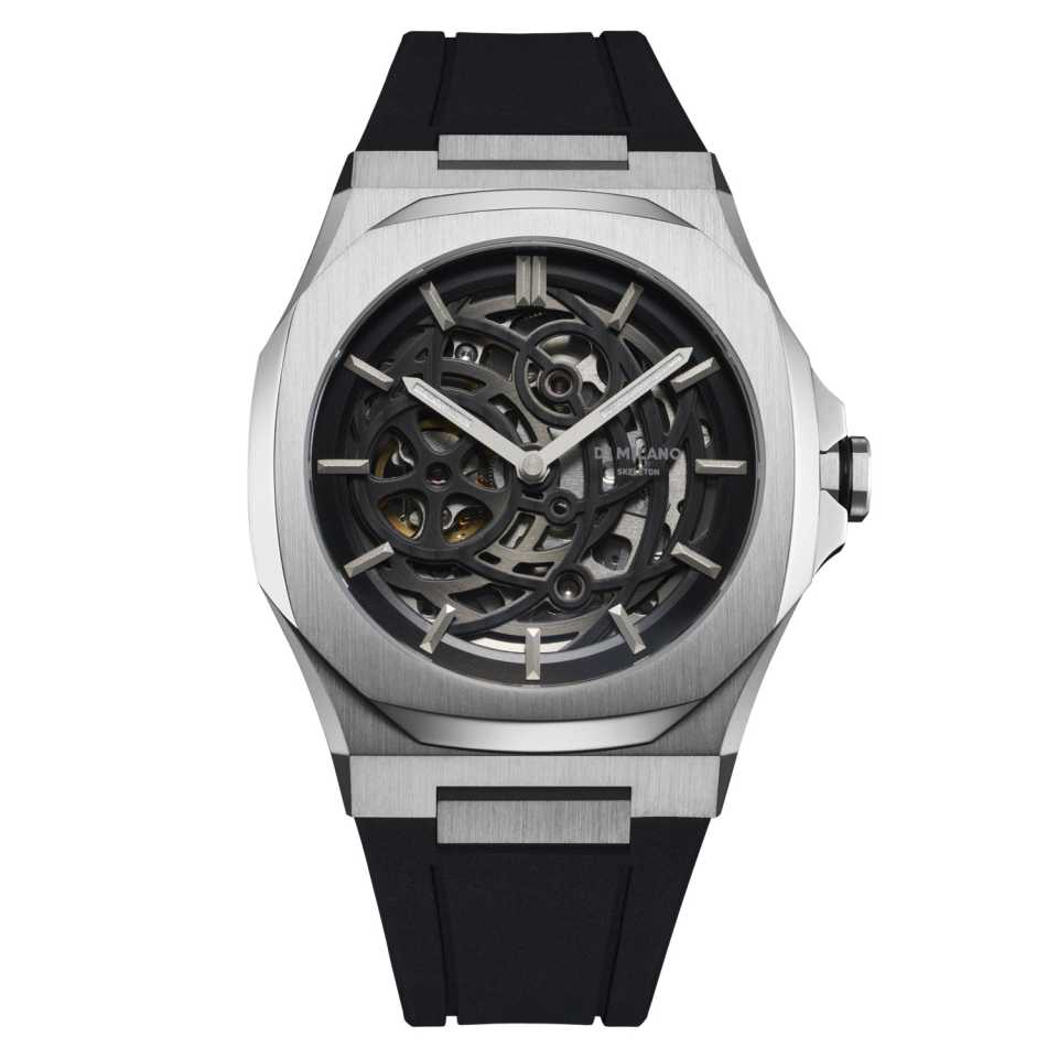 D1 MILANO - OROLOGIO SKELETON RUBBER 41.5 MM SKRJ10