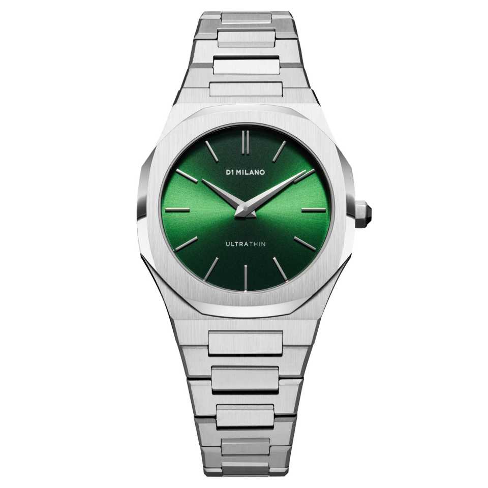 D1 MILANO -  ULTRA THIN BRACELET WATCH 34 MM GREEN WATCH UTBL11
