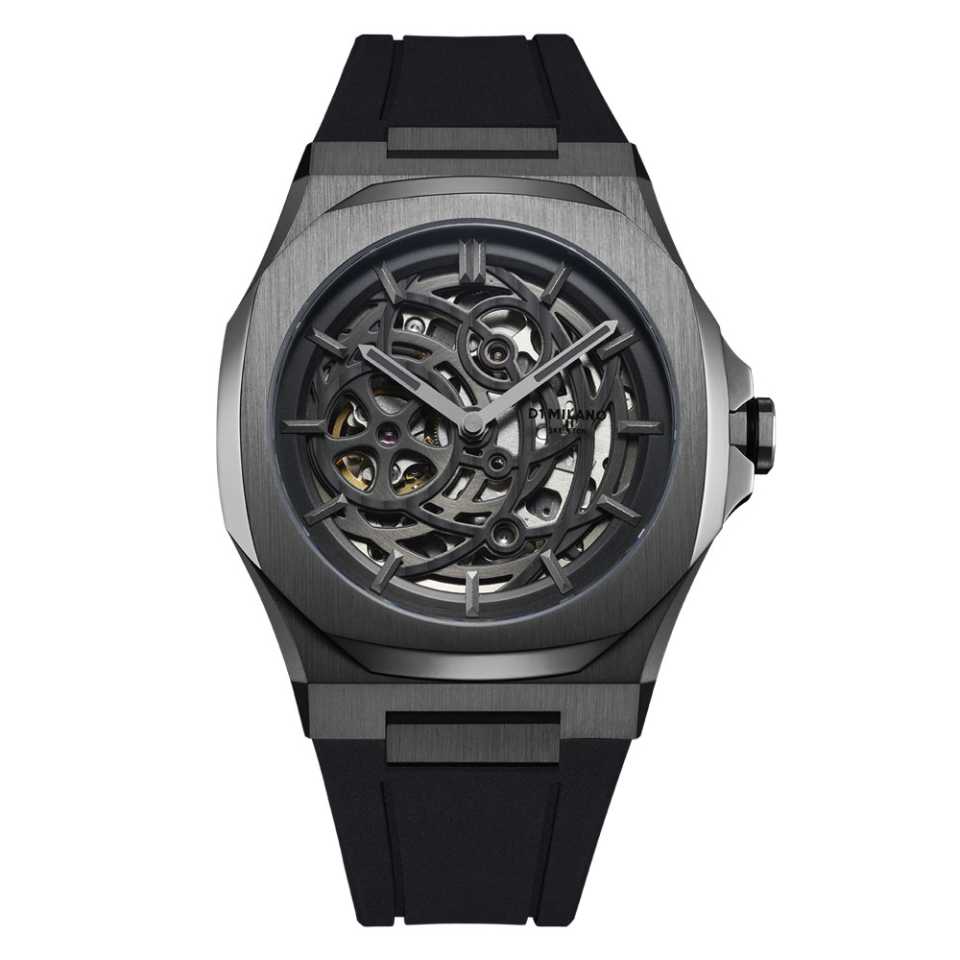 D1 MILANO - OROLOGIO SKELETON RUBBER 41.5 MM SKRJ11