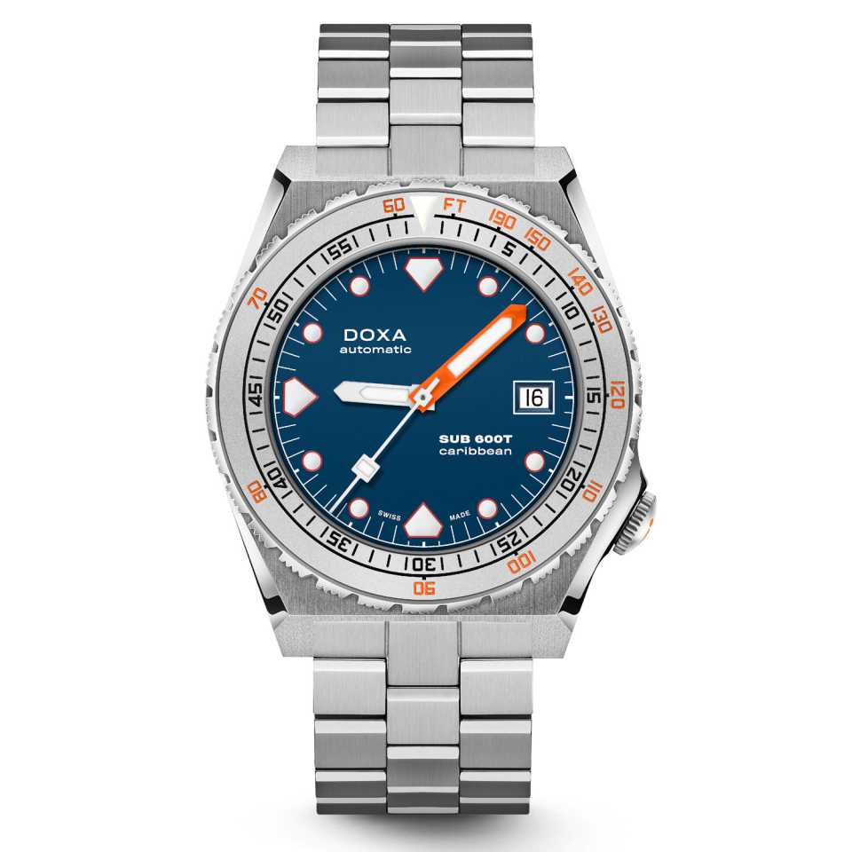 DOXA - SUB 600T CARIBBEAN STRAINLESS STEEL BRACELET WATCH