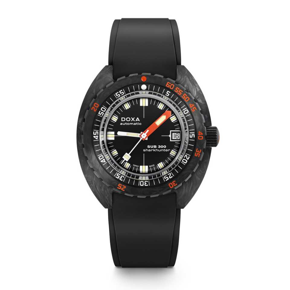 DOXA - OROLOGIO SUB 300 CARBON SHARKHUNTER BLACK RUBBER