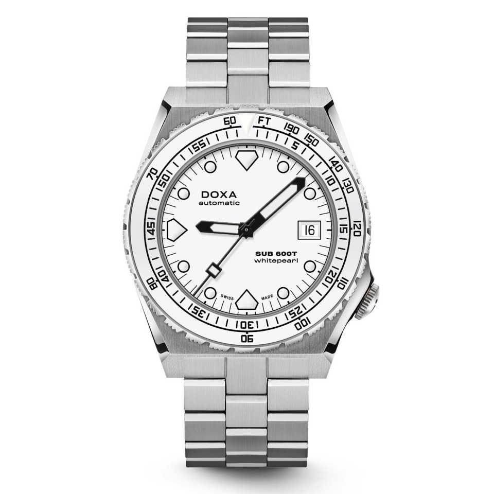 DOXA - SUB 600T WHITEPEARL STRAINLESS STEEL BRACELET WATCH