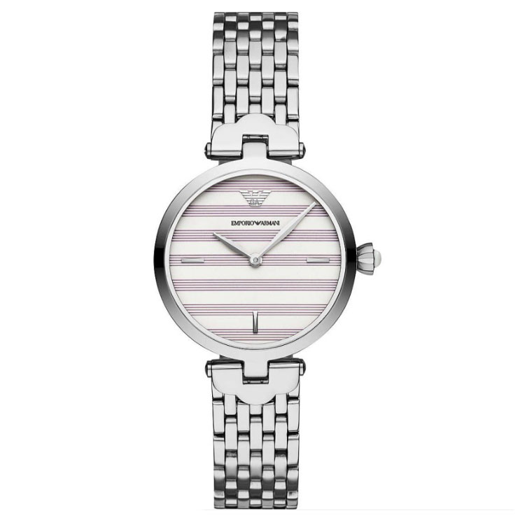 Elegant stainless steel watch di Emporio Armani in Grigio Donna Accessori da Orologi da 