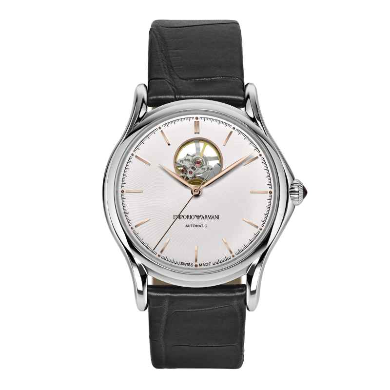 ARMANI SWISS - AUT. OPEN BALANCE WHEEL WATCH WHITE