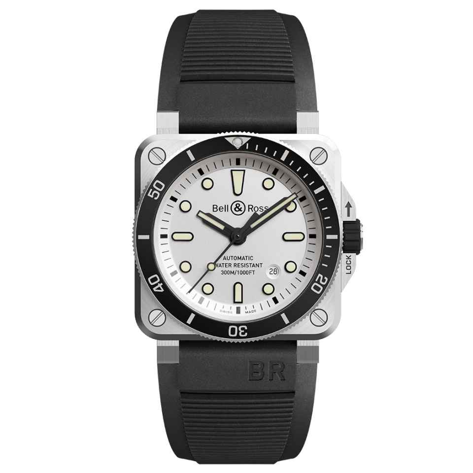 BELL &amp; ROSS - BR 03-92 DIVER WHITE WATCH
