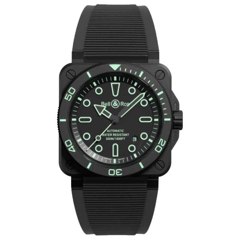 BELL &amp; ROSS - BR-03 DIVER LUM BR03A-D-OL-CE/SRB WATCH