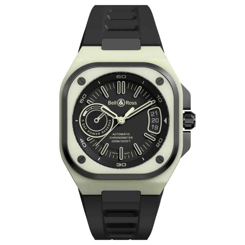 BELL &amp; ROSS - BR-X5 GREEN LUM WATCH