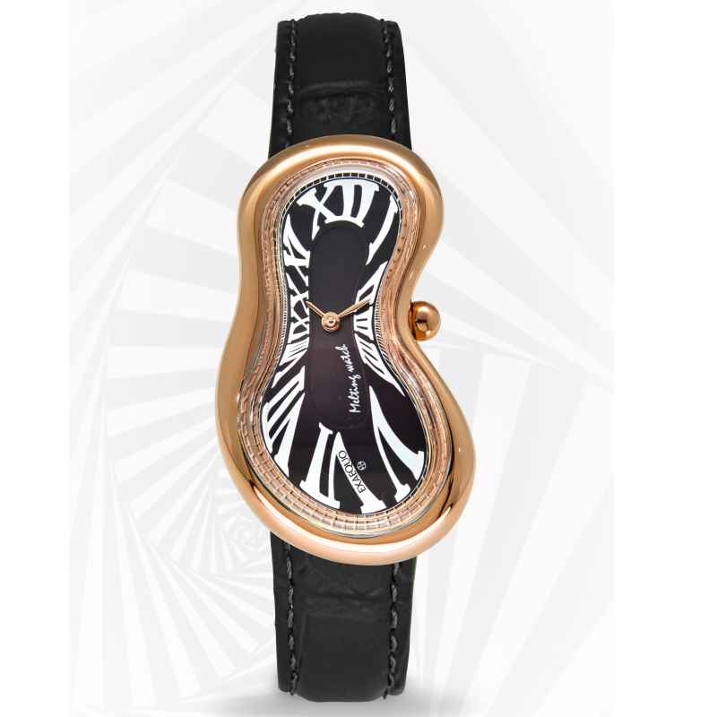 BEXAEQUO - MELTING ROSE GOLD BLACK WATCH