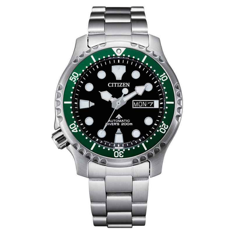 CITIZEN - DIVER'S AUT.BLACK DIAL AND GREEN BEZEL