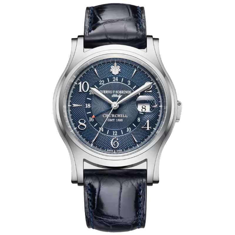 CUERVO Y SOBRINOS - CHURCHILL 1896 GMT 2811.1GMTB WATCH