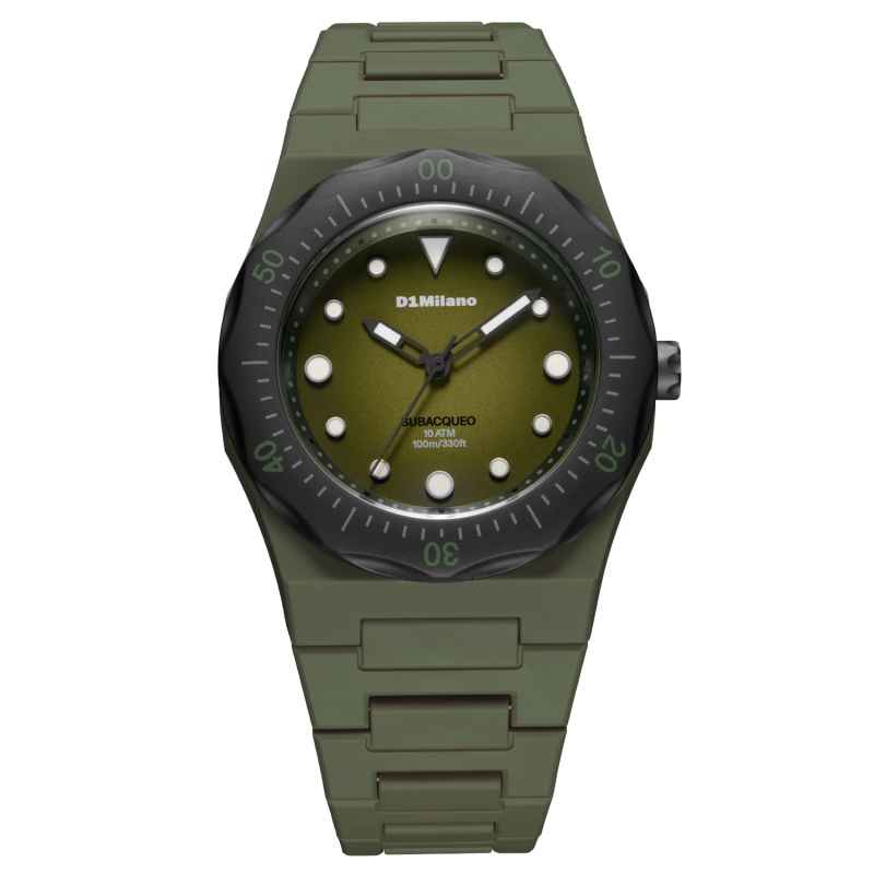 D1 MILANO - POLYCARBON DIVER GREEN WATCH
