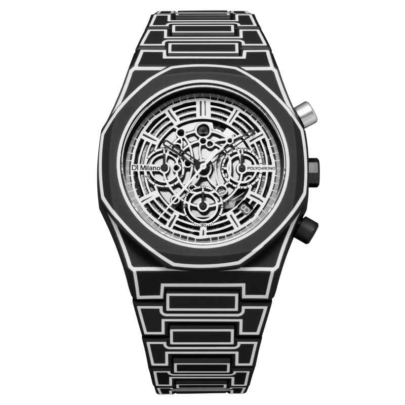 D1 MILANO - POLYCHRONO BLACK SKETCH WATCH