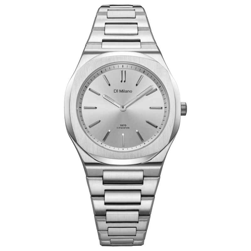 D1 MILANO - ULTRA THIN GROOVY SILVER WATCH UHBL01