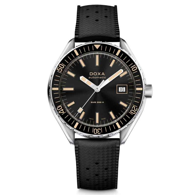 Doxa - Sub 200 II Sharhunter Black Rubber Watch