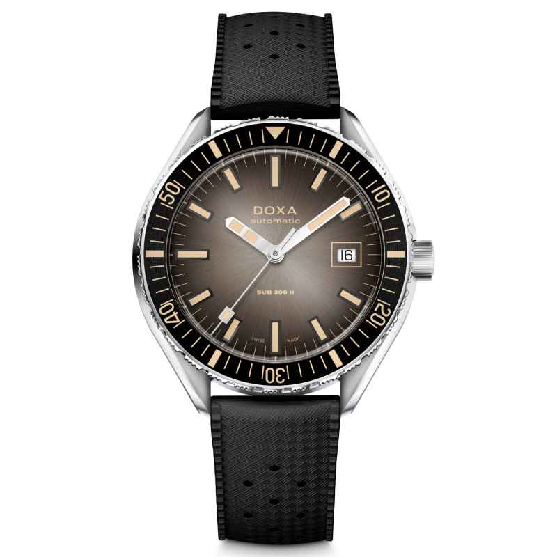 Doxa - Sub 200 II Sharhunter Vintage Black Rubber Watch