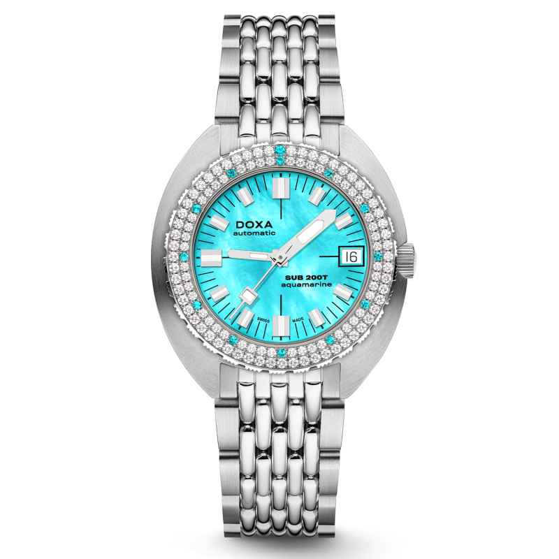 DOXA - SUB 200T DIAMONDS AQUAMARINE WATCH