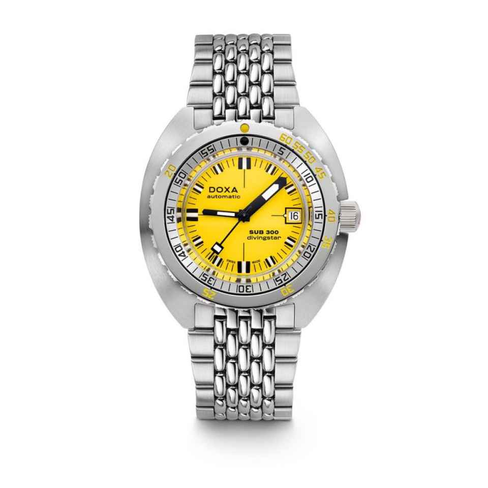 DOXA - SUB 300 DIVINGSTAR WATCH WITH YELLOW DIAL 