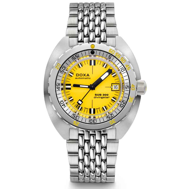 DOXA - SUB 300 DIVINGSTAR WATCH WITH YELLOW DIAL 