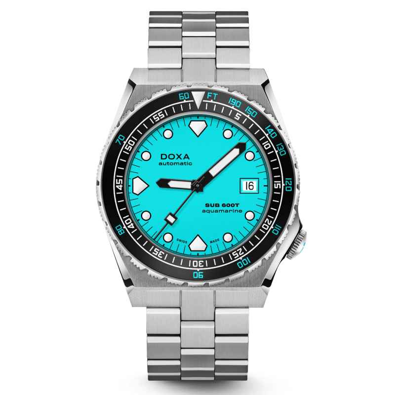 DOXA - SUB 600T AQUAMARINE CERAMIC RUBBER WATCH