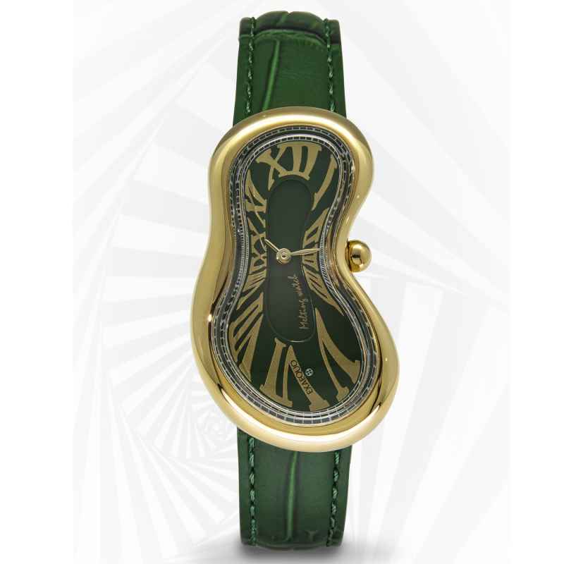 EXAEQUO - MELTING GOLD GREEN WATCH