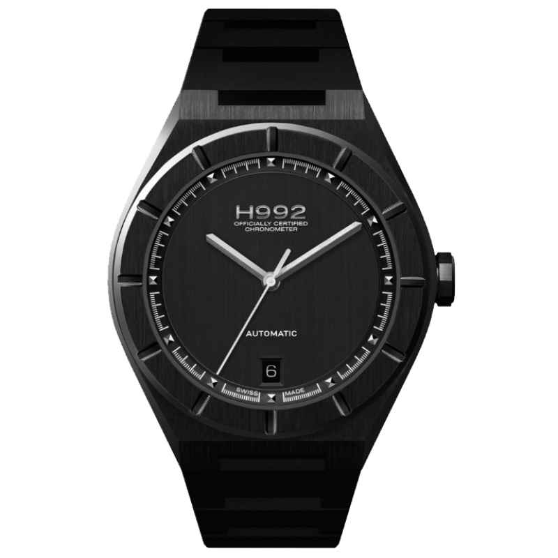 H992 - OROLOGIO H2 BLACK / BLACK RUBBER WATCH