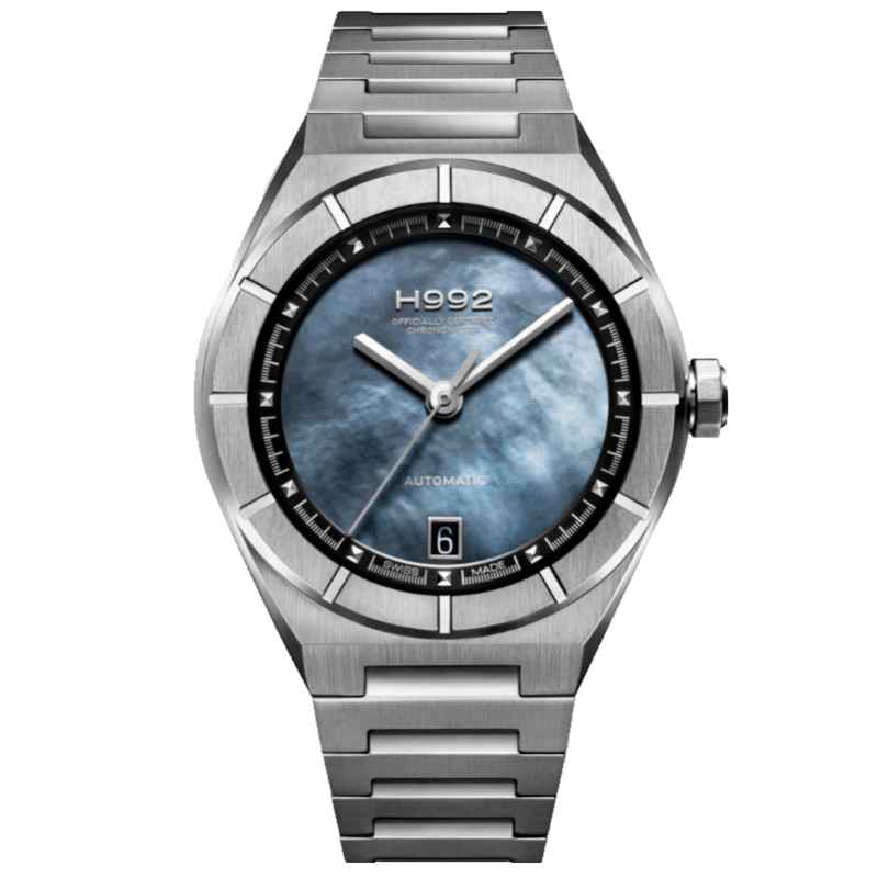 H992 - OROLOGIO H2 BLACK MOTHER OF PEARL / SILVER METAL WATCH