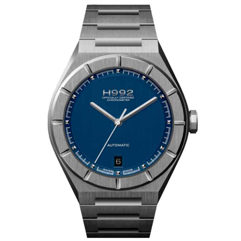 H992 - OROLOGIO H2 BLUE / SILVER METAL WATCH
