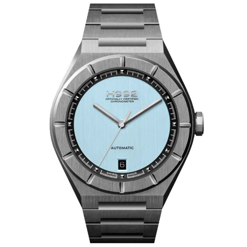 H992 - OROLOGIO H2 CELESTIAL BLUE / SILVER METAL WATCH