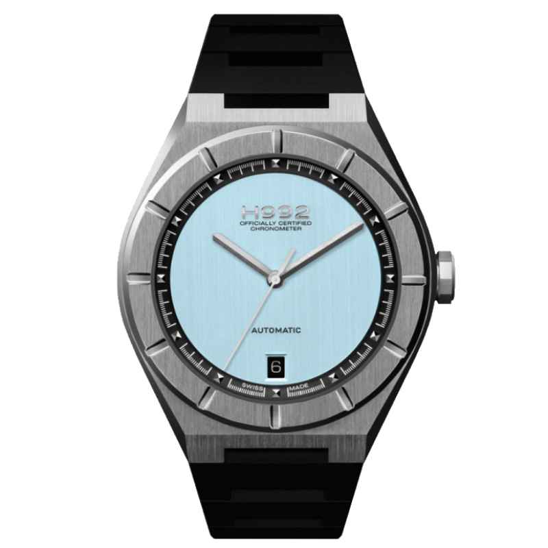 H992 - OROLOGIO H2 CELESTIAL BLUE / SILVER RUBBER WATCH
