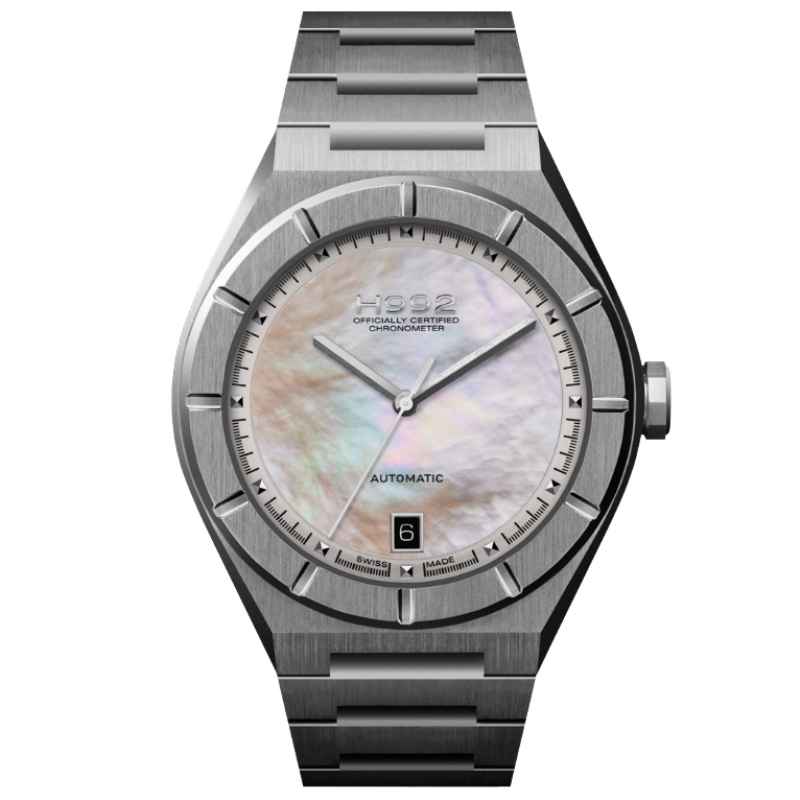 H992 - OROLOGIO H2 MOTHER OF PEARL / SILVER METAL WATCH