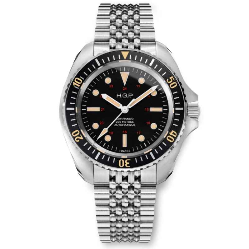 HGP - AUTOMATIC DIVER COMMANDO 200M BLACK WATCH