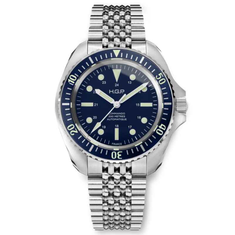 HGP - AUTOMATIC DIVER COMMANDO 200M BLUE WATCH