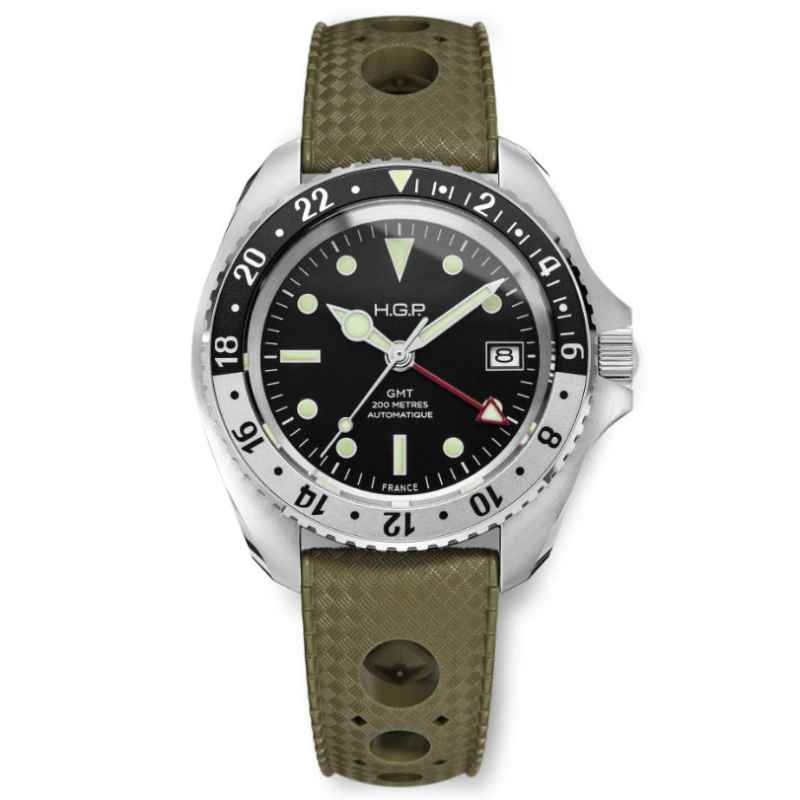 HGP - DIVER GMT AUTOMATIC 200M RUBBER WATCH